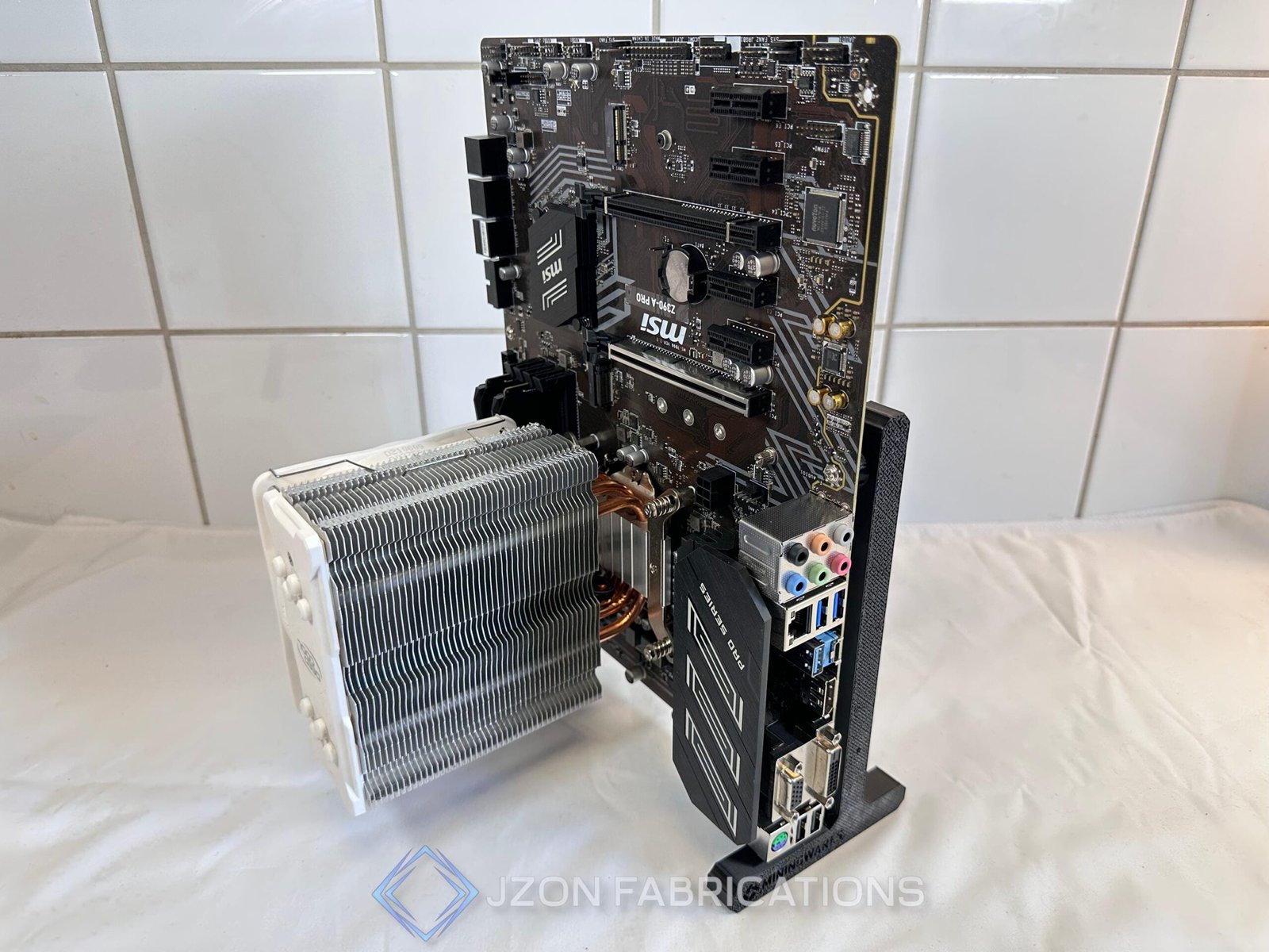 Vertical Motherboard Display Stand — Upright Open‑Air PC Building Frame, Showcase and Repair Workflow