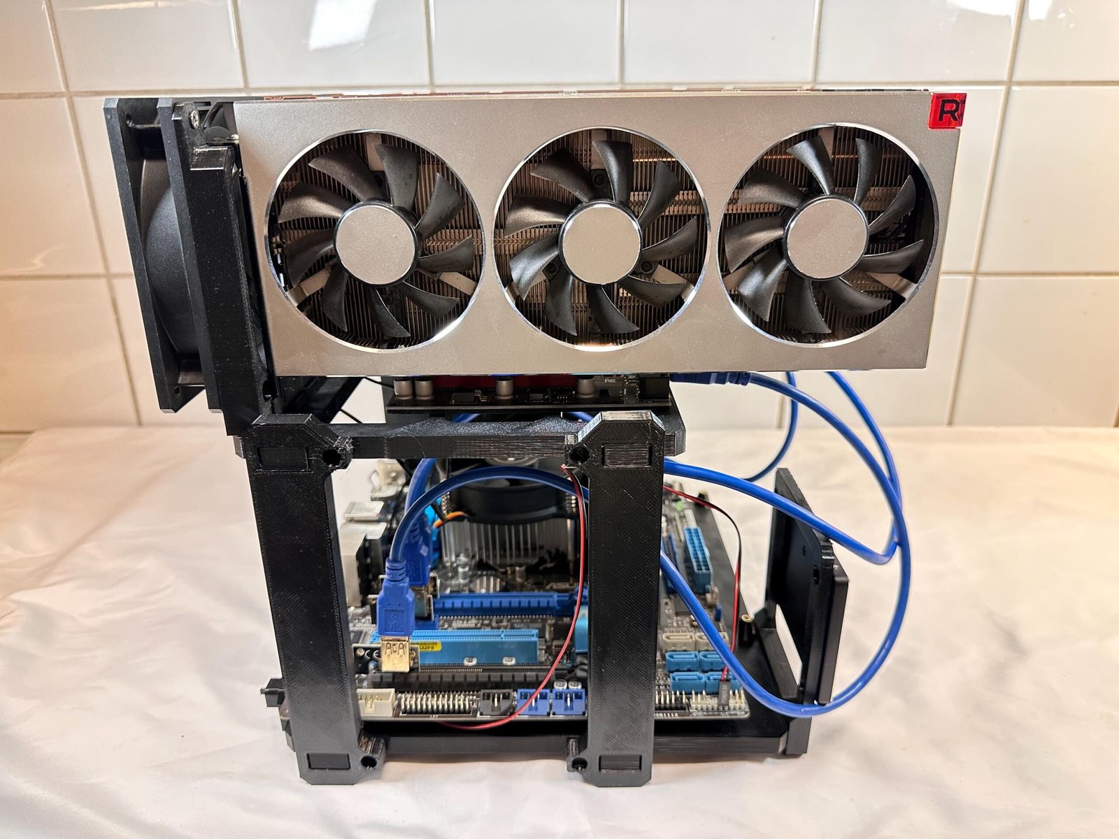 AI Workbench mATX Open Frame - Compact Multi Graphics Rig for Machine Learning & Inference Computing - Image 10
