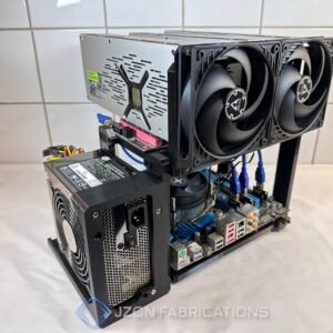 AI Workbench mATX Open Frame - Compact Multi Graphics Rig for Machine Learning & Inference Computing