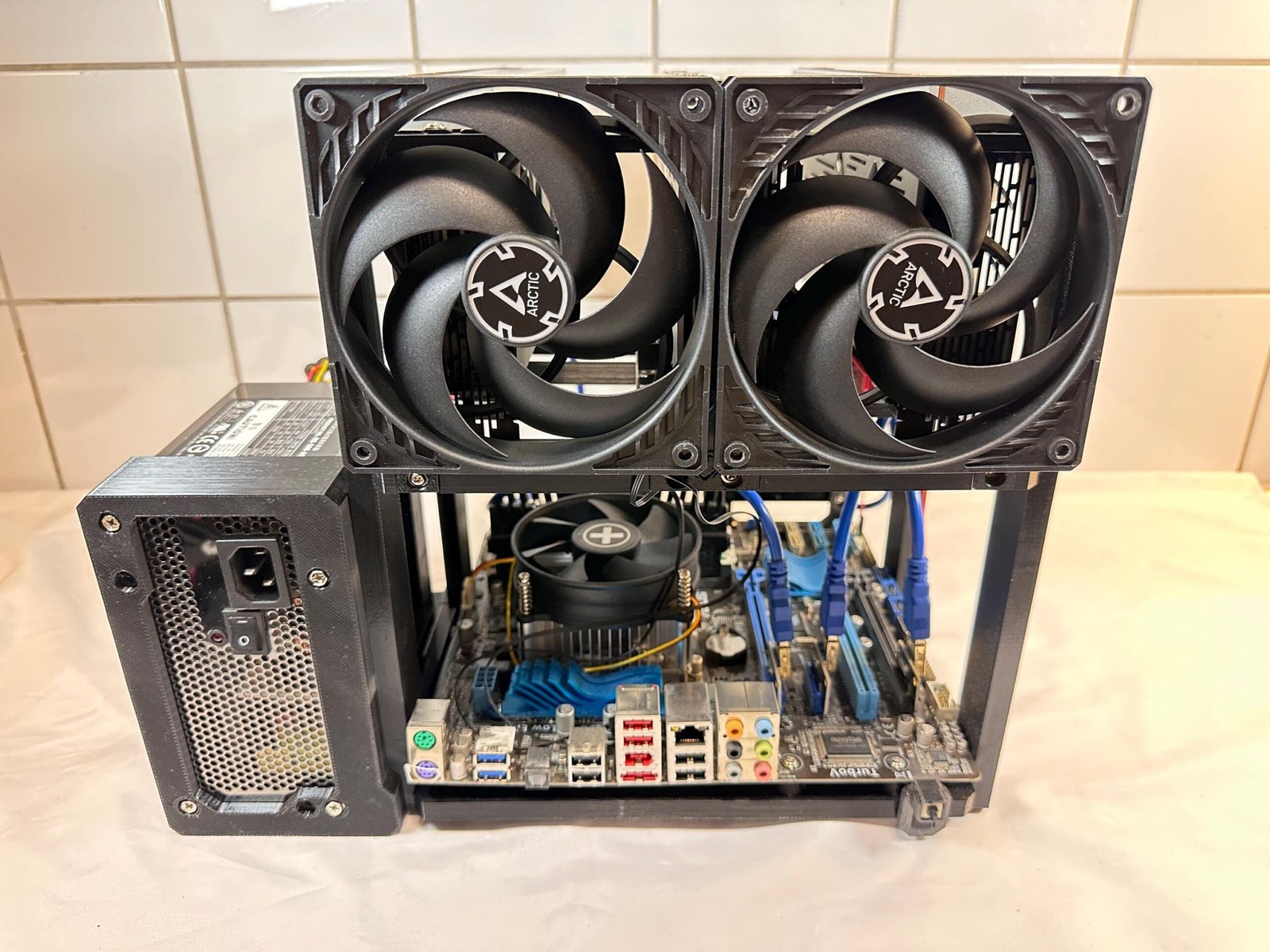 AI Workbench mATX Open Frame - Compact Multi Graphics Rig for Machine Learning & Inference Computing - Image 6