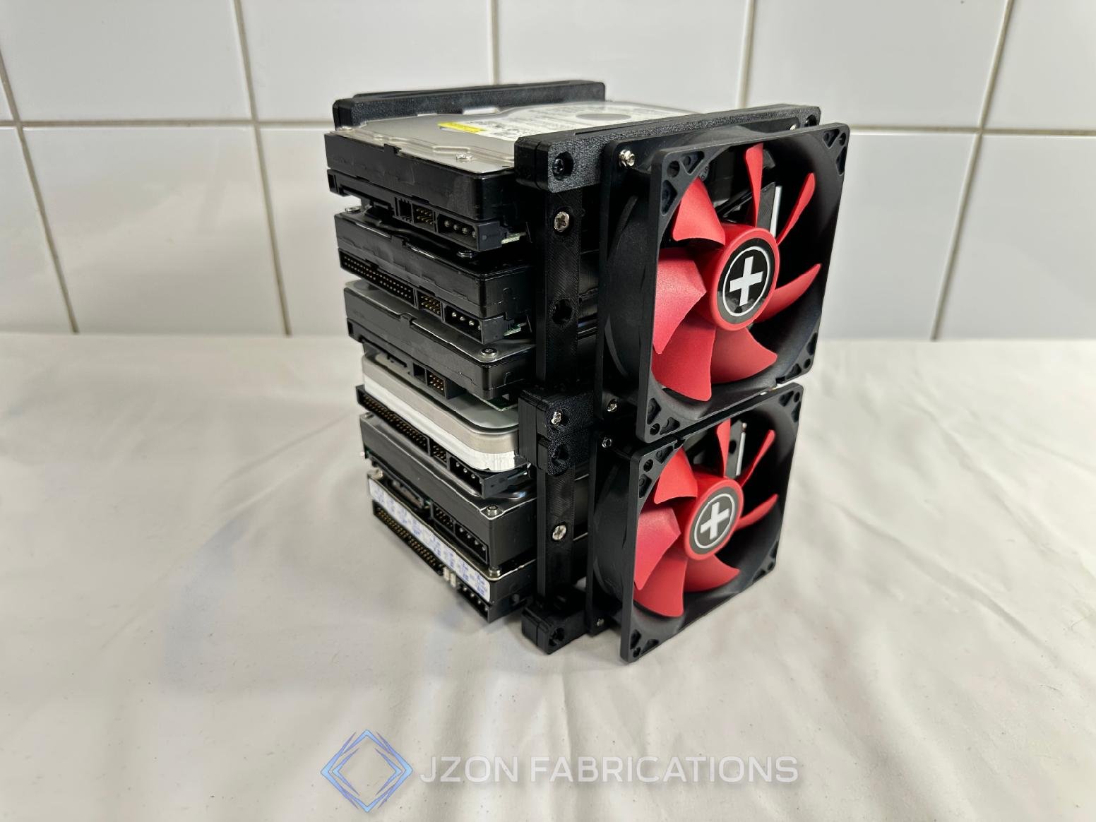 6x-3-5-hdd-rack-black-open-drive-enclosure-with-90mm-fan-mounts-nas-server