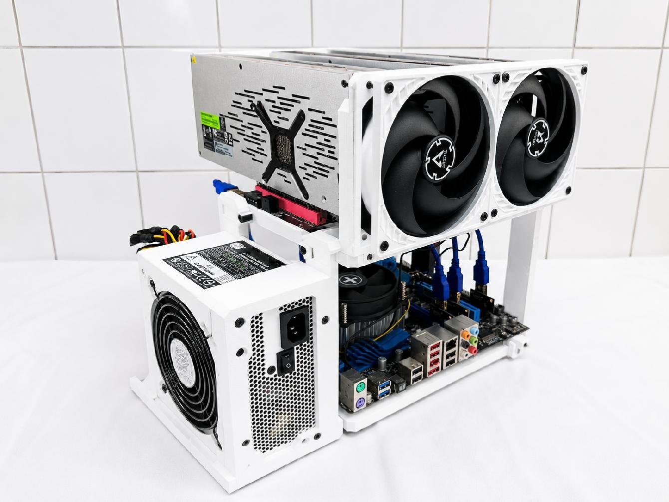 3xgpu-ai-white-matx-open-frame-gpu-rig-for-machine-learning-crypto-mining
